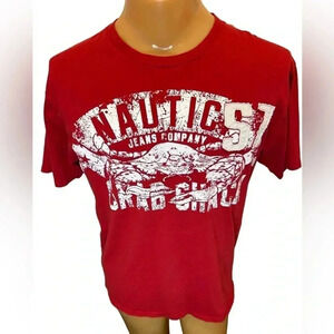 Nautica Men’s Large T-shirt. Crab Shack Graphic Print. EUC. Measurements in pics